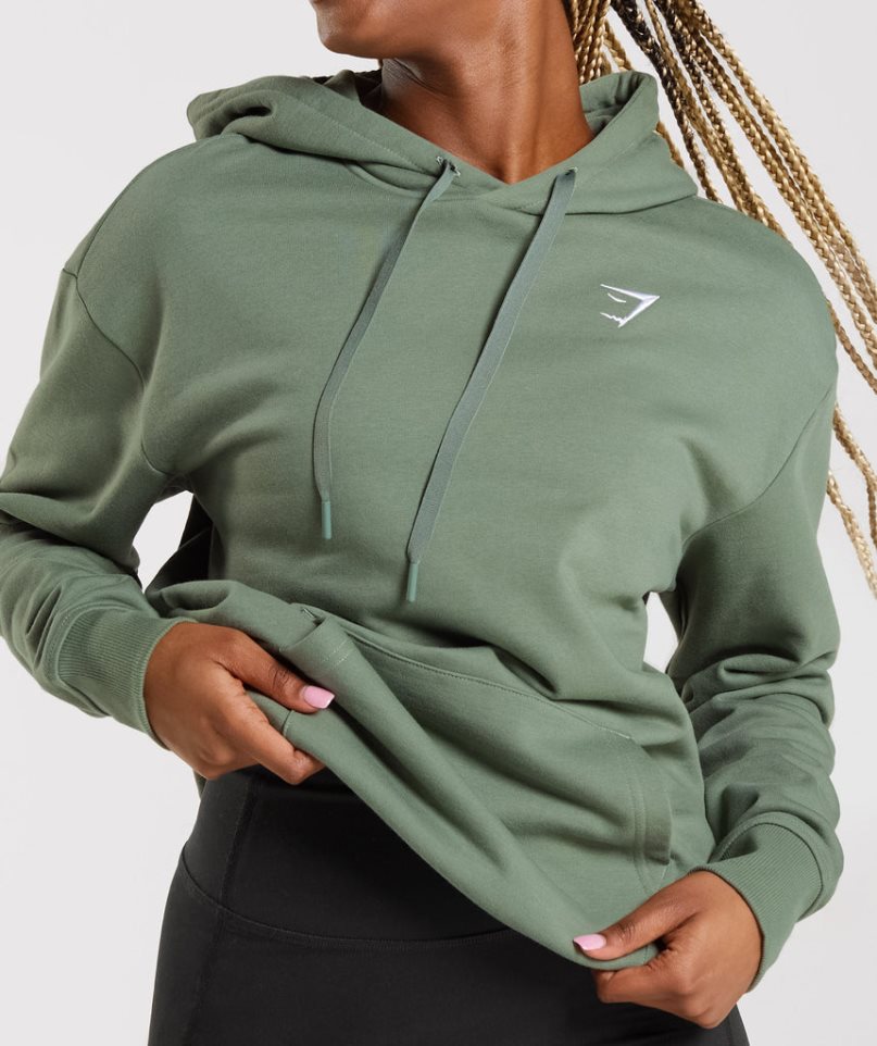 Women's Gymshark Training Oversized Hoodie Green | NZ 9AJCHF